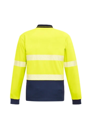 Picture of Syzmik, Unisex Hi Vis Segmented L/S Polo - Hoop Taped